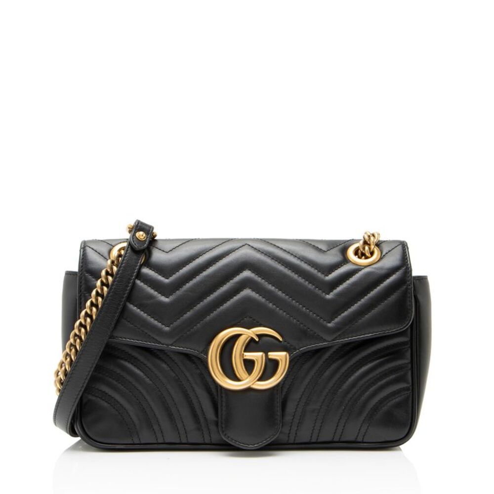Gucci Matelasse Leather GG Marmont Medium Flap Bag